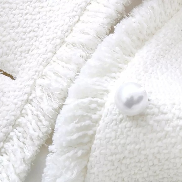 Raw Snowflake Lux Tweed Pearl Pocket Jacket Coat Available Now! - Picture 6 of 12